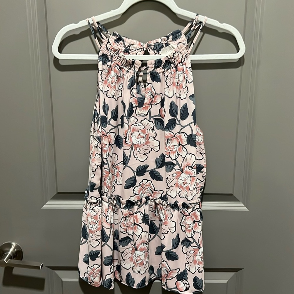 Flowy, Floral LOFT Sleeveless Blouse